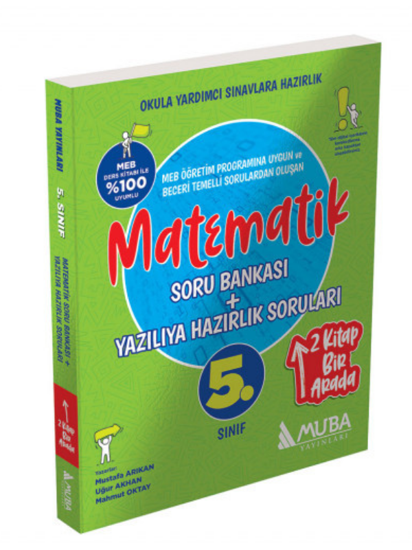 0516 - 5. Sınıf Matematik Soru Bankası + Yazılıya Hazırlık Soruları 2'Si 1 Arada