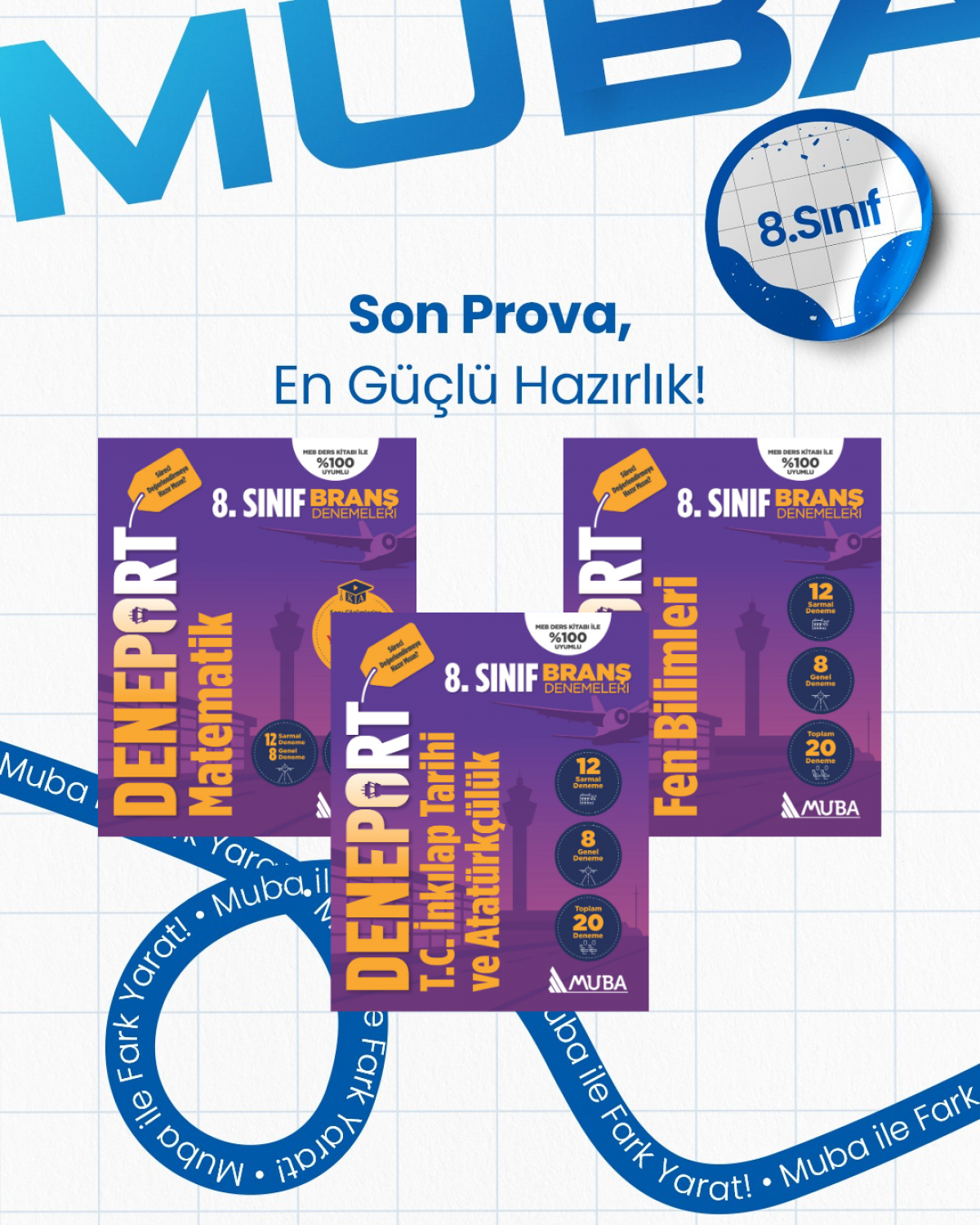 8. Sınıf Matematik -  Fen Bilimleri ve İnkılap Tarihi Deneport Set