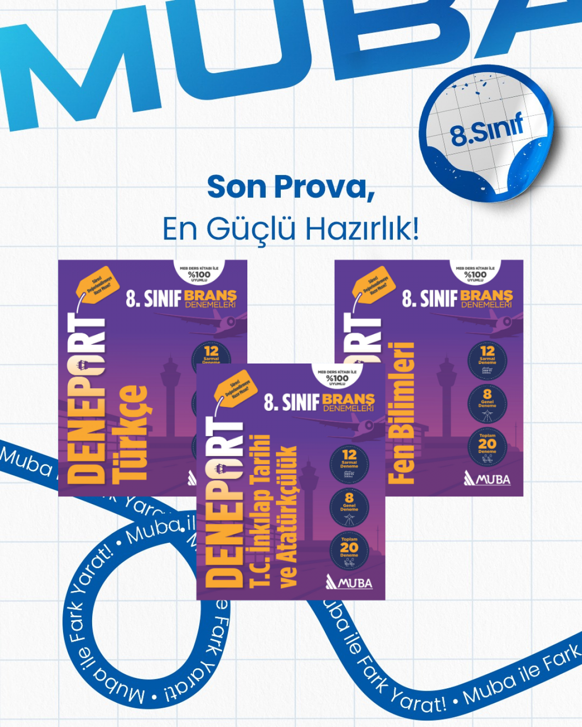 8. Sınıf Türkçe - Fen Bilimleri ve İnkılap Tarihi Deneport Set