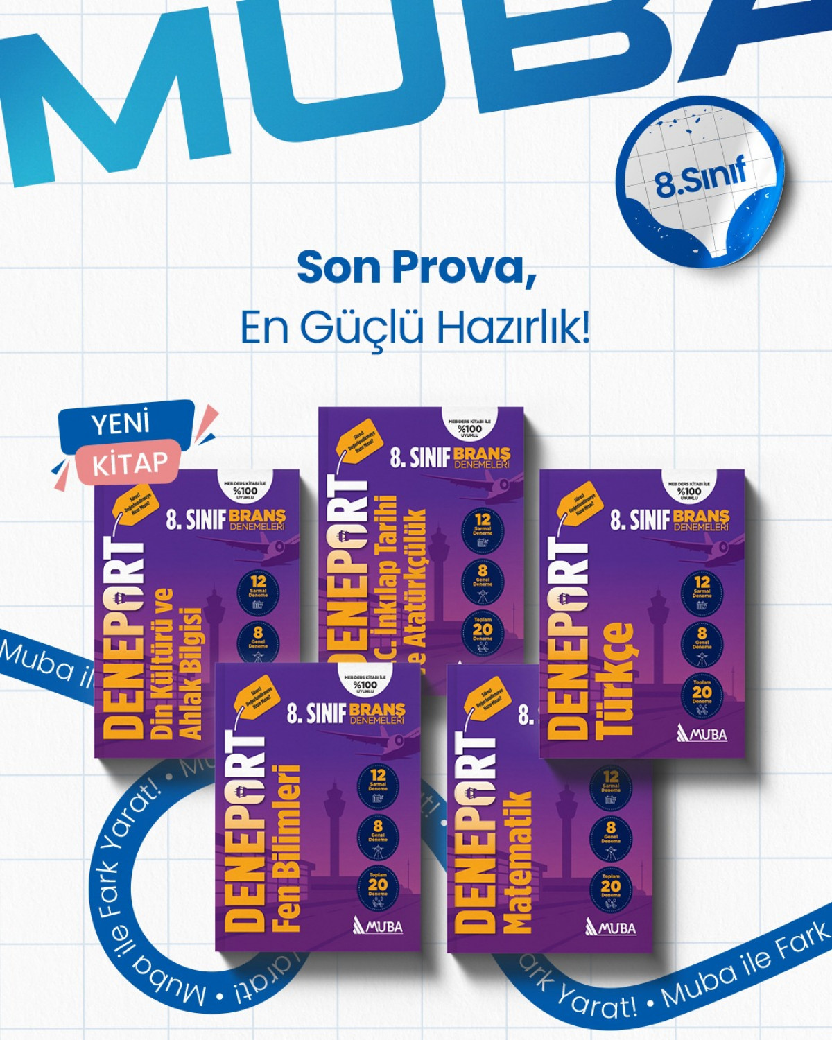 8. Sınıf Türkçe - Matematik - Fen Bilimleri - İnkılap T. ve Din K. Deneport Full Set 8. Sınıf Türkçe - Matematik - Fen Bilimleri - İnkılap T. ve Din K. Deneport Full Set