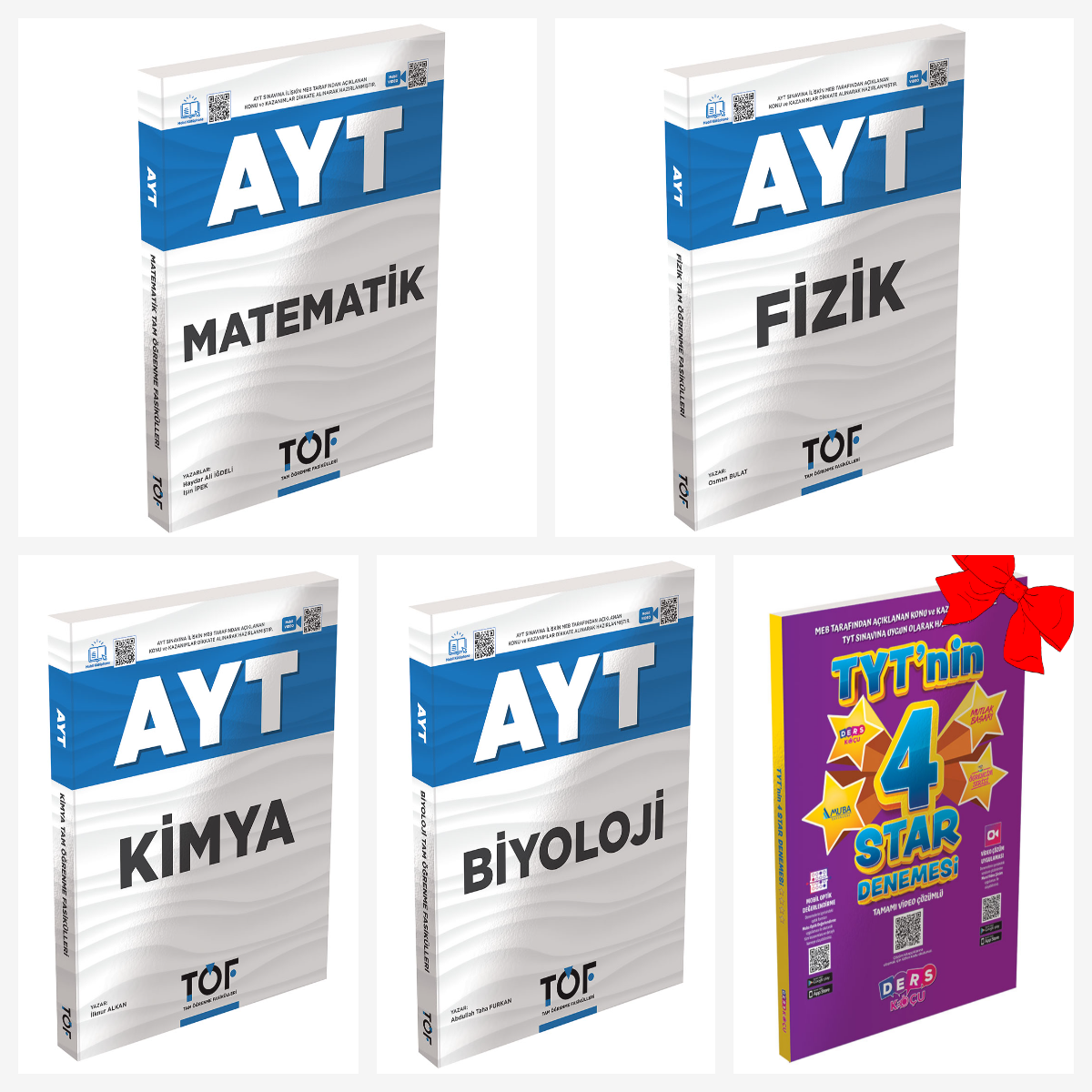 AYT-TÖF Matematik-Fizik-Kimya-Biyoloji Set. TYT'nin 4 Star Denemesi Hediyeli!!