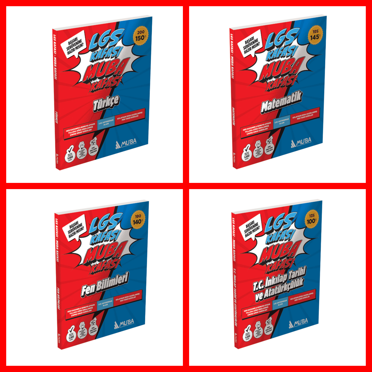 LGS KAFASI - MUBA KAFASI Türkçe - Matematik - Fen B. ve İnkılap T. Set Soru Bankası !!! LGS KAFASI - MUBA KAFASI Türkçe - Matematik - Fen B. ve İnkılap T. Set Soru Bankası !!!