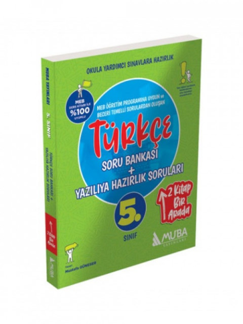 0517 - 5. Sınıf Türkçe Soru Bankası + Yazılıya Hazırlık Soruları 2'Si 1 Arada