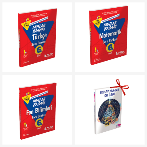 6.Sınıf MB Türkçe, Matematik ve Fen Bilimleri Soru Bankası Seti. Hedef Planlama Defter Hediyeli!!