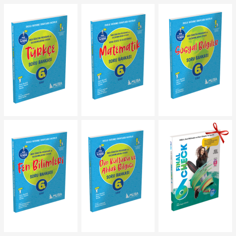 6.Sınıf Soru Bankası Full Set. Final Check Konu Özetli soru Bankası Hediyeli!!