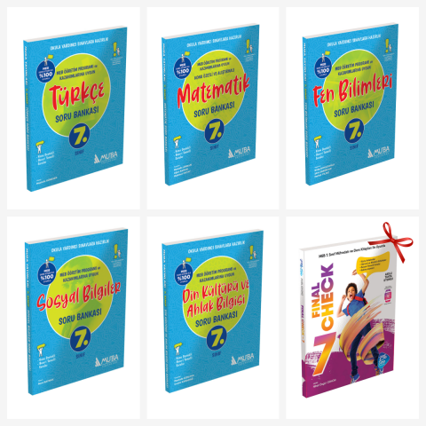 7.Sınıf Soru Bankası Full Set. Final Check İngilizce Konu Özetli Soru Bankası Hediyeli!!!