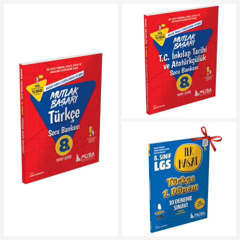 8. Sınıf MB LGS Türkçe ve Matematik Soru Bankası Set. Türkçe İlk