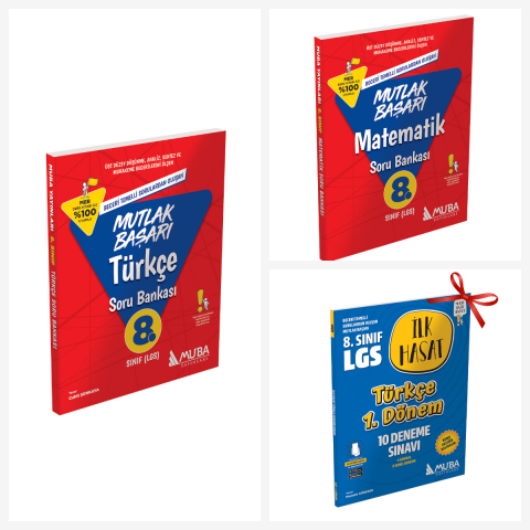 8. Sınıf MB LGS Türkçe ve Matematik Soru Bankası Set. Türkçe İlk Hasat 10 Deneme S.1.Dönem Hediyeli!!