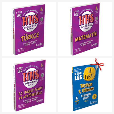 8. Sınıf MB LGS Türkçe ve Matematik Soru Bankası Set. Türkçe İlk