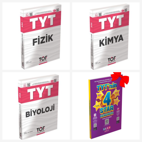 TYT-TÖF Fizik-Kimya-Biyoloji Set. TYT'nin 4 Star Denemesi Hediyeli!!
