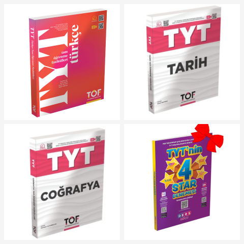 TYT-TÖF Türkçe-Tarih-Çoğrafya Set. TYT'nin 4 Star Denemesi Hediyeli!!